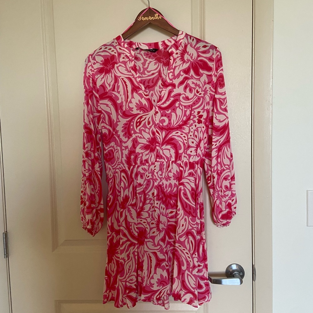 Zara Pink Cinched Waist Dress